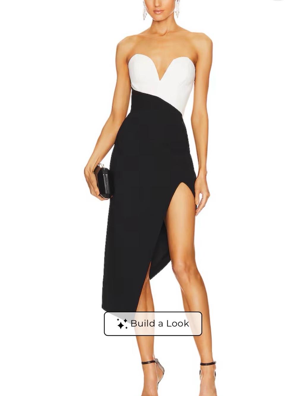 Amanda Uprichard Colorblock Strapless Asymmetrical Cocktail Dress XS